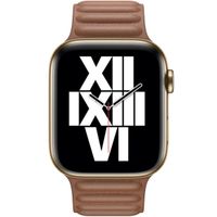 Apple Leather Link Apple Watch Series 1-9 / SE - 38/40/41 mm / Series 10 - 42 mm - Taille S/M - Saddle Brown