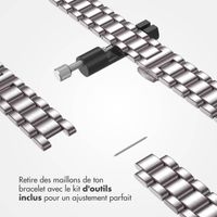 Selencia Bracelet à maillons fin en acier Apple Watch Series 1 t/m 9 / SE (38/40/41 mm) | Series 10 / 11 (42 mm) - Argent