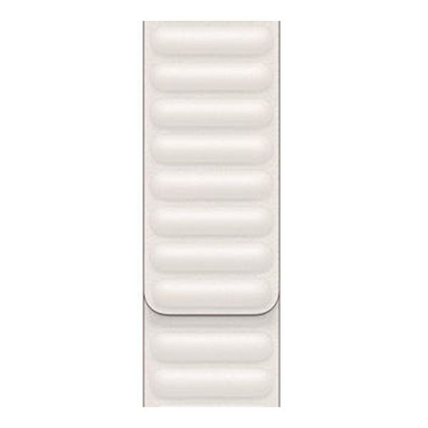 Apple Bracelet Leather Link Apple Watch Series 1 t/m 9 / SE (38/40/41 mm) | Series 10 / 11 (42 mm) - Taille M/L - Chalk