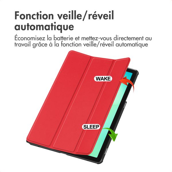 imoshion Coque tablette Trifold Samsung Galaxy Tab A11 Plus - Rouge