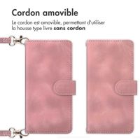 imoshion Etui de téléphone portefeuille avec cordon Samsung Galaxy A35 - Rose