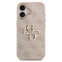 Guess Coque 4G Metal Logo Backcover Apple iPhone 17 - Gold Edge - Pink