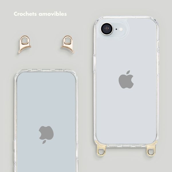 Selencia Coque arrière avec crochets amovibles Apple iPhone 16e - Transparent