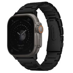 Uniq Osta Bracelet en Acier avec Maillons Auto-Ajustables Apple Watch Series 1 á 10 / SE / Ultra (2) (44/45/46/49 mm) - Midnight Black