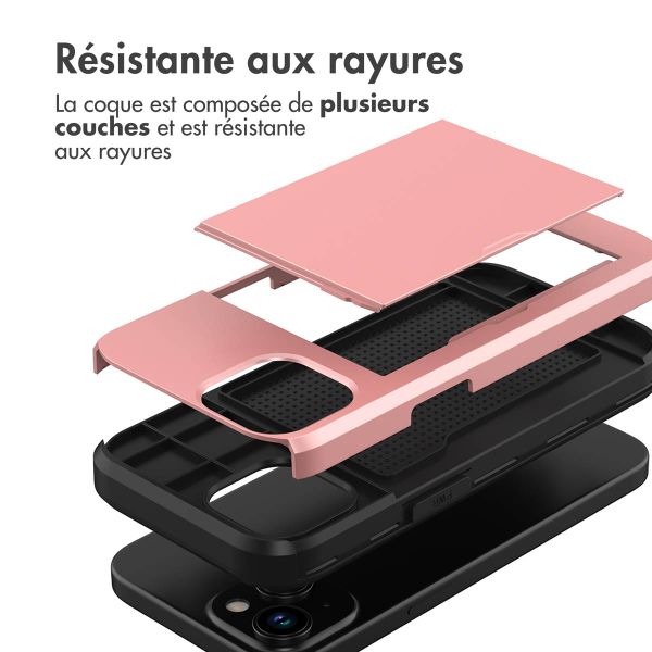 imoshion Coque arrière avec porte-cartes Apple iPhone 15 - Rose Doré