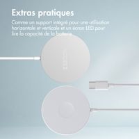 Accezz Wireless Charger USB-C - Chargeur MagSafe sans fil - 1 mètre - Blanc