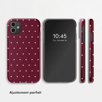 Selencia Coque arrière Vivid Apple iPhone 11 - Happy Dots Burgundy
