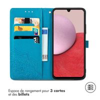 imoshion Etui de téléphone portefeuille Mandala Samsung Galaxy A14 (5G/4G) - Turquoise