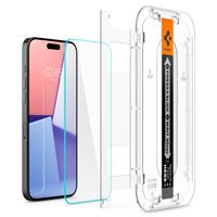 Spigen Protection d'écran en verre trempé GLAStR Fit 2 Paquets + Applicator Apple iPhone 15 Pro