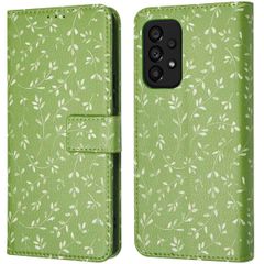 imoshion Étui de télephone portefeuille Design Samsung Galaxy A53 - Green Flowers