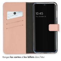 Selencia Étui de téléphone portefeuille en cuir véritable Samsung Galaxy A14 (5G/4G) - Dusty Pink