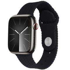 imoshion Bracelet tressé en silicone Apple Watch Series 1 t/m 9 / SE (38/40/41 mm) | Series 10 / 11 (42 mm) - Noir