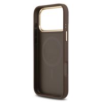 Guess Coque MagSafe Classic avec logo 4G Apple iPhone 17 Pro Max - Marron