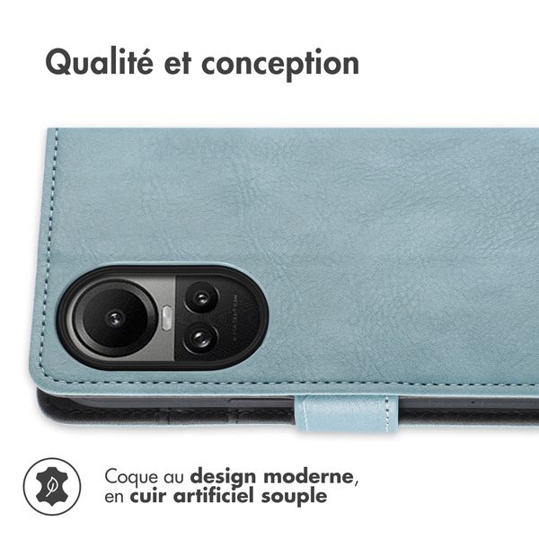 imoshion Étui de télephone portefeuille Oppo Reno 10 / 10 Pro - Bleu clair
