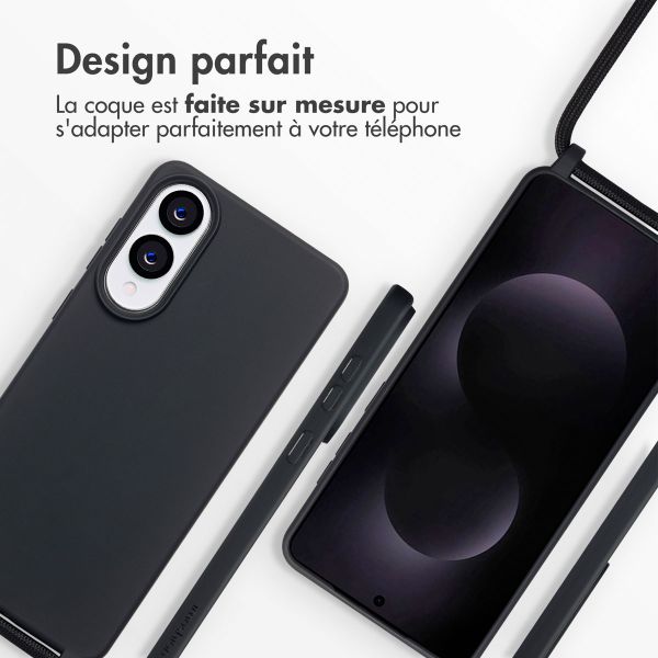 imoshion Coque en silicone avec cordon Samsung Galaxy S25 Edge - Noir