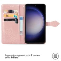 imoshion Etui de téléphone portefeuille Mandala Samsung Galaxy S23 FE - Rose Dorée