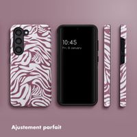 Selencia Coque arrière Vivid Samsung Galaxy S23 - Trippy Swirl Dark Rose