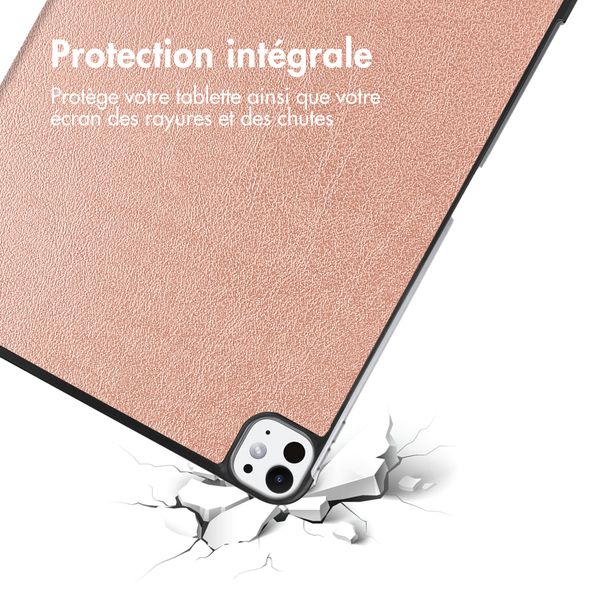 imoshion Coque tablette Trifold iPad Pro 11 (2024) M4 - Rose Dorée