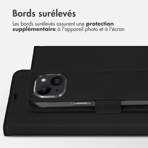 Accezz Étui de téléphone portefeuille Wallet iPhone 15 Plus - Noir