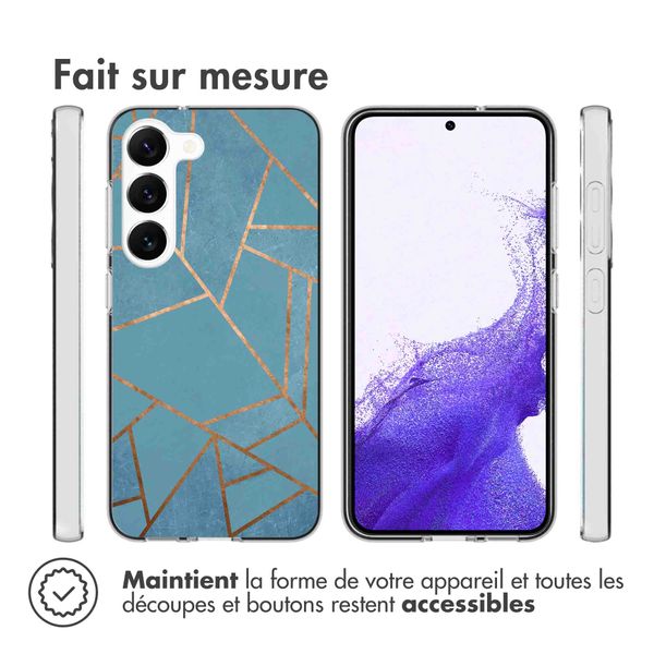 imoshion Coque Design Samsung Galaxy S23 - Cuive graphique / Bleu