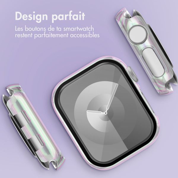 imoshion Coque rigide brillante à couverture complète pour Apple Watch Series 1 / 2 / 3 - 38 mm - Pearlescent