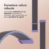 imoshion Bracelet en nylon avec fermeture velcro - Connexion universelle 22 mm - Violet