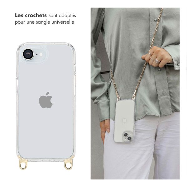 Selencia Coque arrière avec crochets amovibles Apple iPhone 16e - Transparent