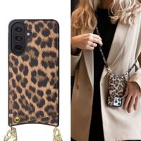 Selencia Coque de télephone Nova avec cordon et porte-cartes Samsung Galaxy A37 (5G) - Leopard