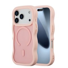 Selencia Coque arrière Wavy avec MagSafe Apple iPhone 17 Pro - Soft Pink