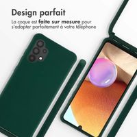 imoshion Coque en silicone avec cordon Samsung Galaxy A32 (4G) - Vert foncé