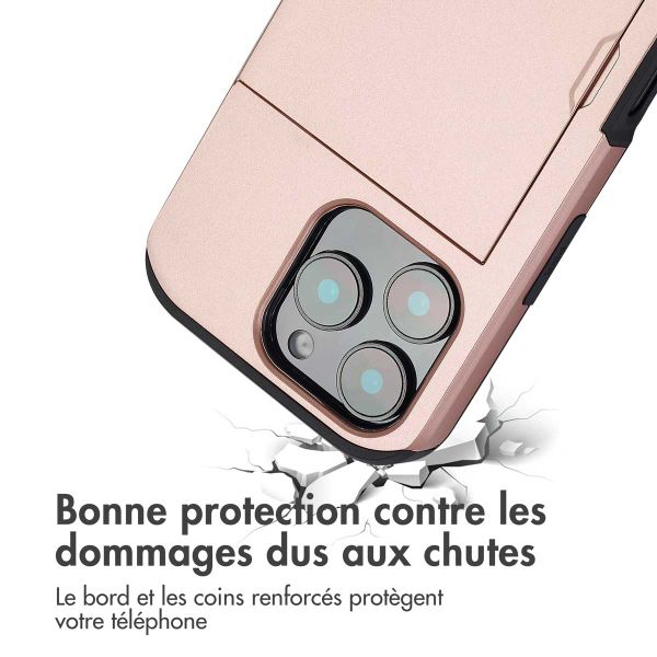 imoshion Coque arrière avec porte-cartes Apple iPhone 16 Pro - Rose Doré