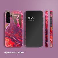 Selencia Coque arrière Vivid Samsung Galaxy S25 Plus - Marble Purple