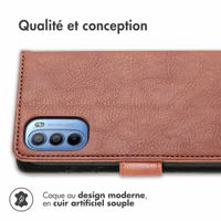 imoshion Étui de télephone portefeuille Motorola Moto G14 - Marron