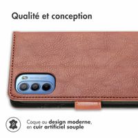 imoshion Étui de téléphone portefeuille Luxe Motorola Moto G14 - Brun