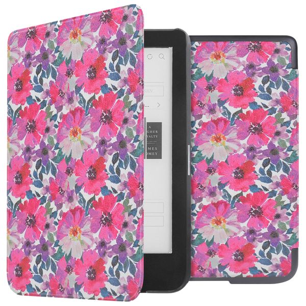 imoshion Design Slim Hard Sleepcover Kobo Clara HD - Flower Watercolor