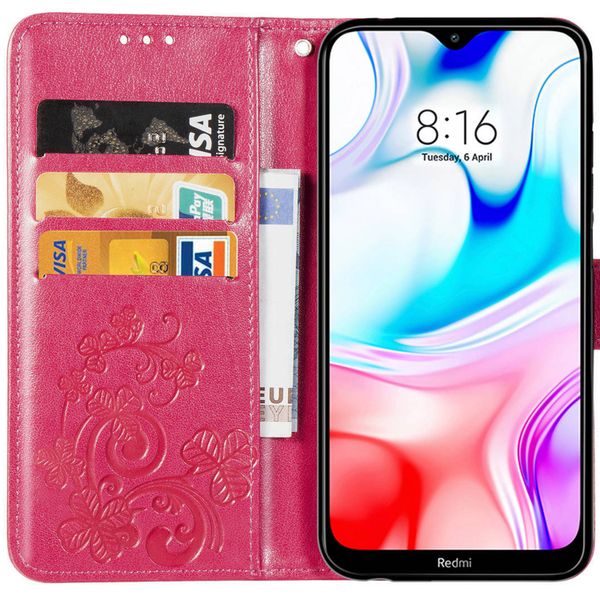 Etui de téléphone Fleurs de Trèfle Xiaomi Redmi 8