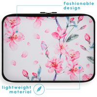 imoshion Universele Design Sacoche 13 pouces - Blossom Watercolor White