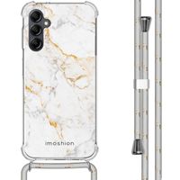 imoshion Coque Design avec cordon Samsung Galaxy A14 (5G/4G) - White Marble