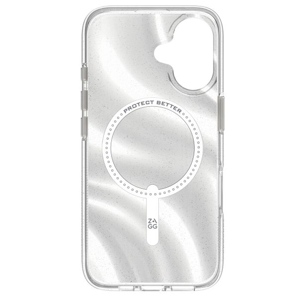 ZAGG Coque Milan Snap avec MagSafe iPhone 16 - Swirl Glitter