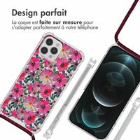 imoshion Coque Design avec cordon Apple iPhone 12 (Pro) - Flower Water