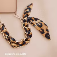 Selencia Coque avec dragonne de luxe Samsung Galaxy S23 FE - Marron