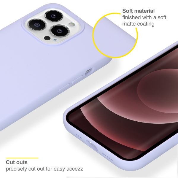 Accezz Coque Liquid Silicone Apple iPhone 13 Pro Max - Violet