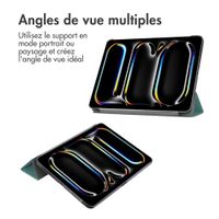 imoshion Coque tablette Trifold Apple iPad Pro 13 (2024) M4 - Vert foncé