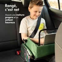 imoshion Table de voyage - Support de tablette voiture - 7 compartiments de rangement - Inclus 2 coloriages - Vert