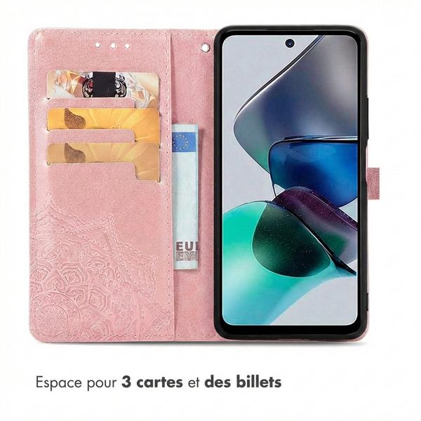 imoshion Etui de télephone Mandala Motorola Moto G13 / G23 - Rose Doré
