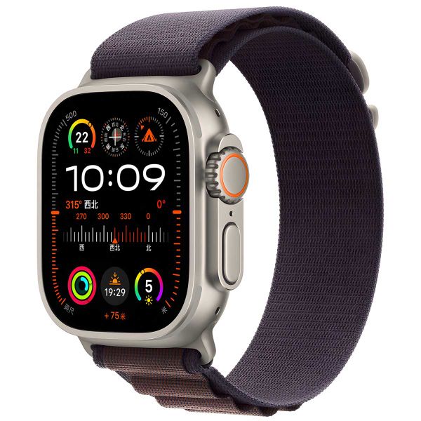 WiWu Bracelet Alpine en nylon Apple Watch Series 1 t/m 11 / SE / Ultra (44/45/46/49 mm) - Indigo