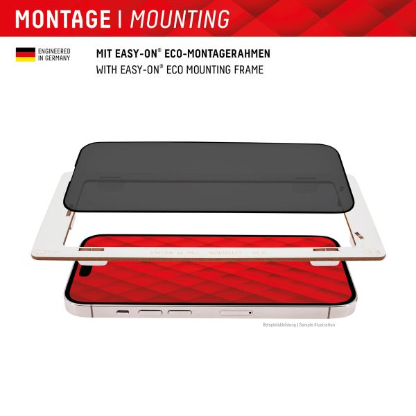 Displex Protection d'écran en verre trempé Privacy Apple iPhone 15 Plus / 15 Pro Max / 16 Plus