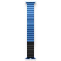 Uniq Bracelet Revix réversible Apple Watch Series 1 t/m 9 / SE (38/40/41 mm) | Series 10 / 11 (42 mm) - Caspian (Blue/Black)