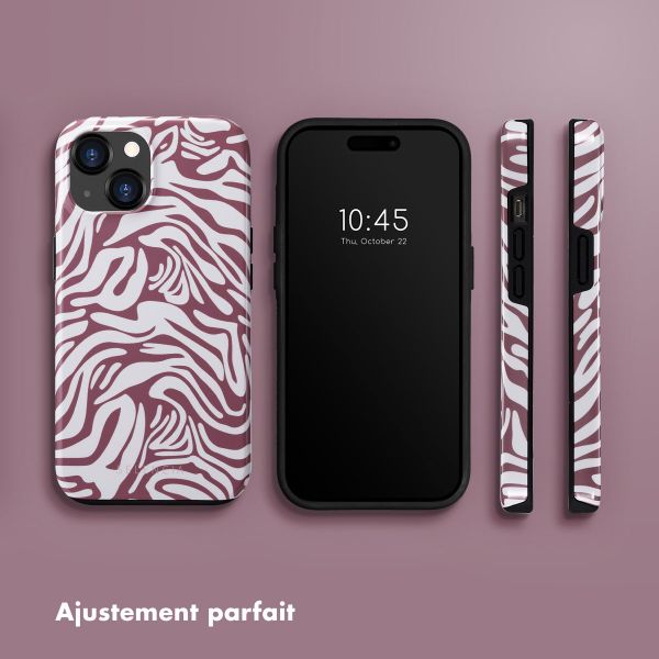 Selencia Coque arrière Vivid Tough iPhone 15  - Trippy Swirl Dark Rose