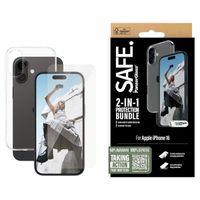 PanzerGlass ﻿Pack 2-en-1 - Coque Clear TPU + Protection d'écran Ultra-Wide Fit iPhone 16